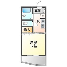 ＮＤＳ東雲 3階1Kの間取り