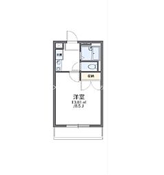 レオパレスイムレ 2階1Kの間取り