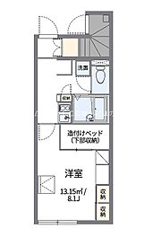 レオパレス好光I 1階1Kの間取り