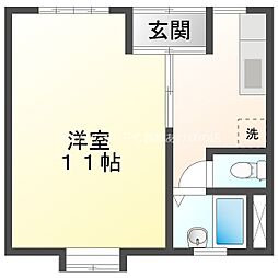 すみれ荘 2階1Kの間取り