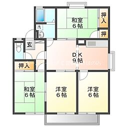 サニーコート弥生 1階4DKの間取り