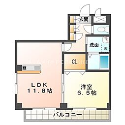 ペコラ広小路 9階1LDKの間取り