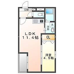 Jack hanada II 1LDKの間取図画像