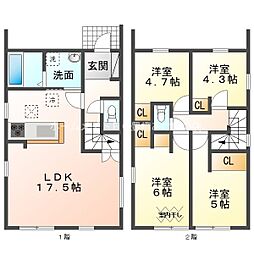 豊橋多米中町1丁目第1期　1号棟 1階4LDKの間取り