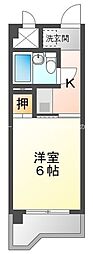 サンパル23 1Kの間取図画像
