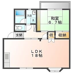 アコール 1LDKの間取図画像