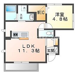 ユアメゾン三ノ輪 1階1LDKの間取り