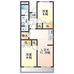 間取図画像 2LDK