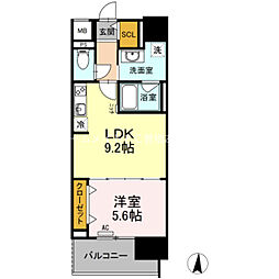 CASA94 4階1LDKの間取り