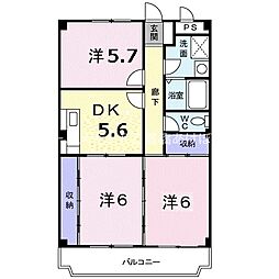 シャルマン・K&L 3DKの間取図画像