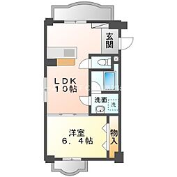 パラッツォJ&I21 1LDKの間取図画像