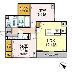 WILLIII 2LDKの間取図画像