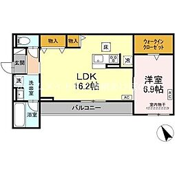 アビタシオンL 1LDKの間取図画像