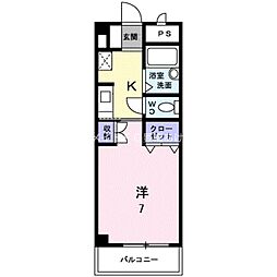 プラザ999 1Kの間取図画像
