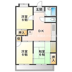 シャトーイワセ 3DKの間取図画像