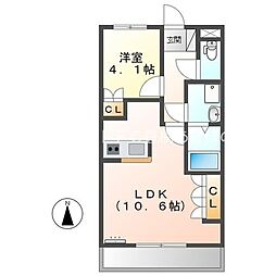 ルミエール 1LDKの間取図画像