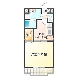 メゾン・サンパティーク 1DKの間取図画像