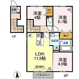 さくら弐 3LDKの間取図画像