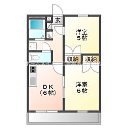 MH-ARCカオル 2DKの間取図画像