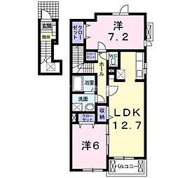 エアリースクエア2 2LDKの間取図画像