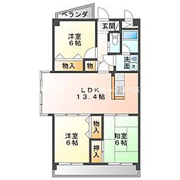 ビオス菰口 3LDKの間取図画像