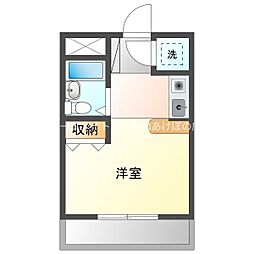 ユトリロ曙 ワンルームの間取図画像
