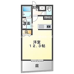 ベルクレスト大岩参番館 ワンルームの間取図画像