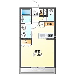 ベルクレスト大岩参番館 ワンルームの間取図画像