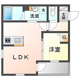ジュエル豊橋 1LDKの間取図画像