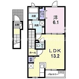 クルール大村B 1LDKの間取図画像