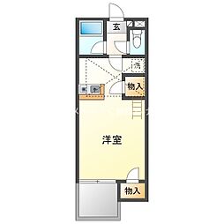 セザンヌ佐藤 ワンルームの間取図画像