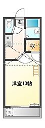 セザンヌ内張 1Kの間取図画像