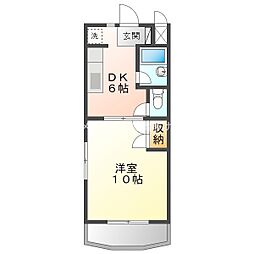 ベルデパルク 1DKの間取図画像