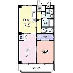 マリッチ柴田 2DKの間取図画像