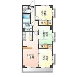 リバティー 3LDKの間取図画像