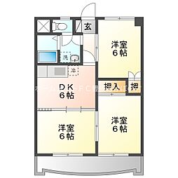 フィオーレ豊橋 3DKの間取図画像