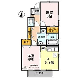 アゼリアA 2Kの間取図画像