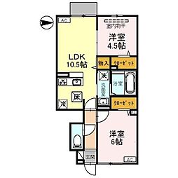 メゾンダンデリオン 2LDKの間取図画像