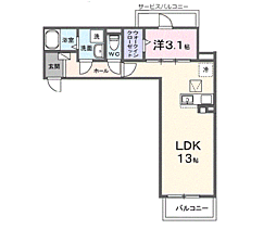 Sereno(セレーノ) 1LDKの間取図画像