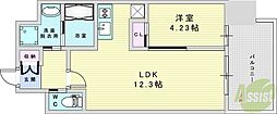 プレジオ西中島ASIAN 1LDKの間取図画像