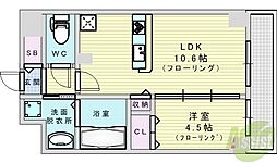 エリジオン2 1LDKの間取図画像