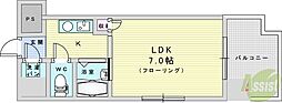 シティライフ新大阪 1Kの間取図画像