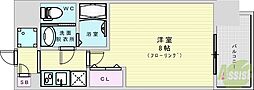 エスリード新大阪コンフォート1番館 1Kの間取図画像