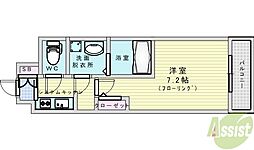 Sレジデンス新大阪ウエスト 1Kの間取図画像