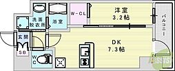 エステムコート新大阪17ベイス 1DKの間取図画像