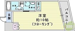 アネックス新大阪 ワンルームの間取図画像