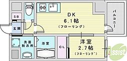 大阪市淀川区西宮原1丁目マンション 1LDKの間取図画像