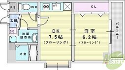 Rio加島 1DKの間取図画像