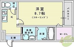 フジパレス千船 1Kの間取図画像