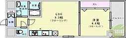 グランルクレ新大阪 1LDKの間取図画像